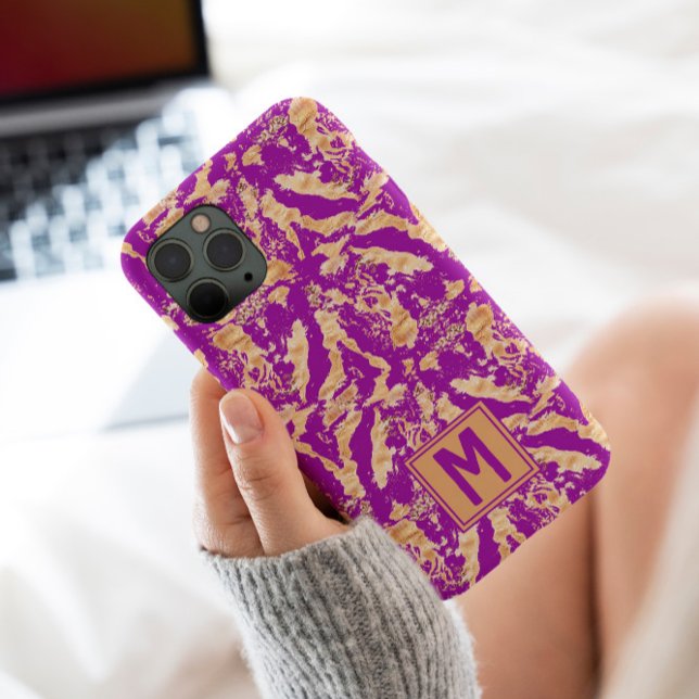 Monograma Personalizado Elegante de Mármore Chic D (Criador carregado)