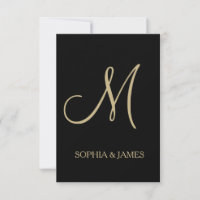 Monograma Personalizado em Ouro de Convite para Ca