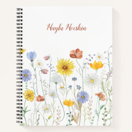 Monograma Personalizado Floral Selvagem Aquarela F