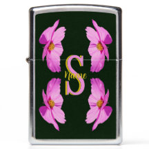 Monograma Personalizado Inicial Nome Rosa Cosmos