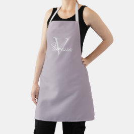 Monograma Personalizado - Letra/Nome Lavanda Apron