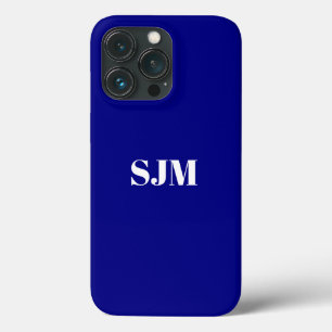 Monograma personalizado minimalista cobalto azul b