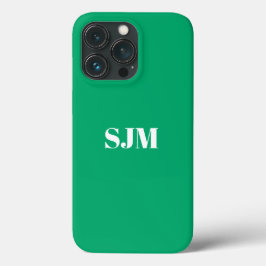 Monograma personalizado minimalista - jade verde