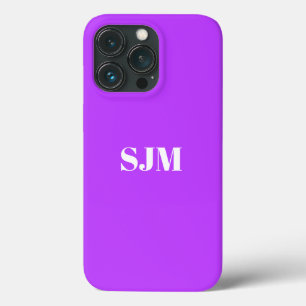 Monograma personalizado minimalista orquídea púr