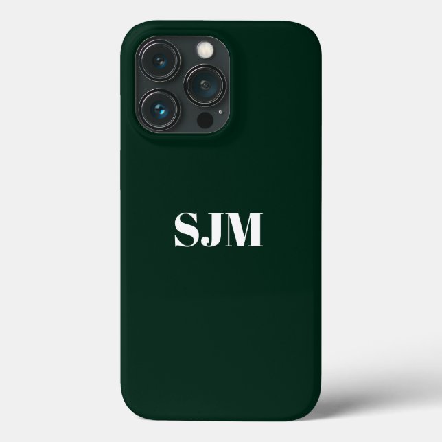 Monograma personalizado minimalista verde pinheira (Verso)