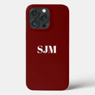 Monograma personalizado minimalista: vinho marrom