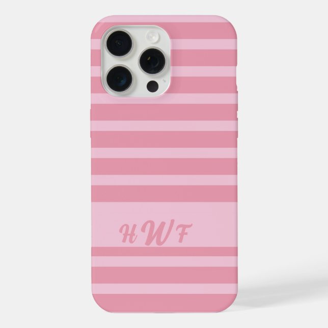 Monograma Personalizado Monocromático rosa bege (Verso)
