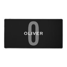 Monograma Personalizado Preto Cinza Branco Nome
