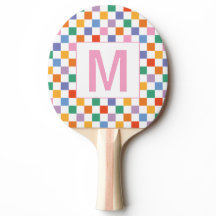 Monograma personalizado raquete de ping pong quadr