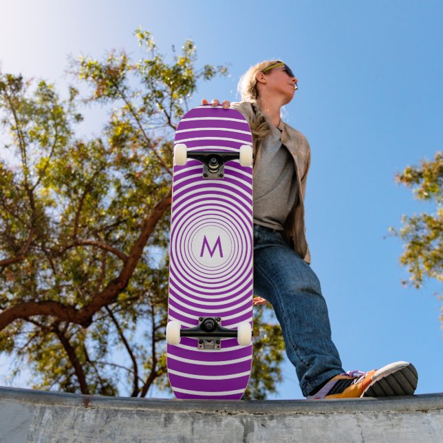 Monograma Personalizado skate Sua Letra de Cor (Ao ar livre 1)