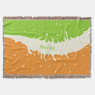 Monograma personalizado Splash lança cobertor