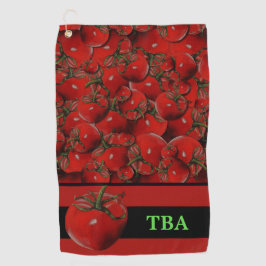 Monograma Personalizado Tomates Toalha de Golfe