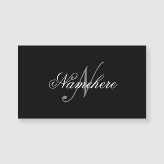 Monograma Personalizado Único de Nomes Preto e Bra