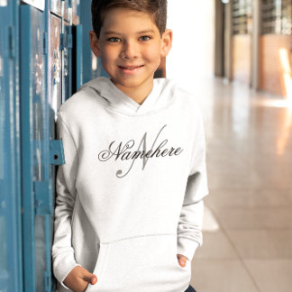 Monograma Personalizado Único de Nomes Preto e Bra