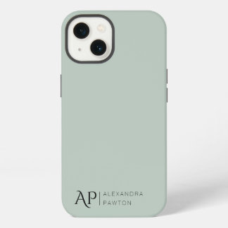Monograma personalizado verde minimalista Sage