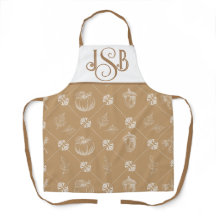 Monograma Personalizável Automático Apron - Camel