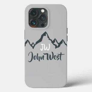 Monograma personalizável de cadeia montanhosa dese