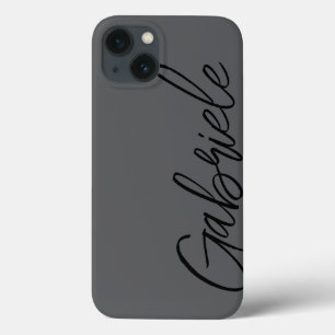 Monograma Preto de Script Na moda Moderno