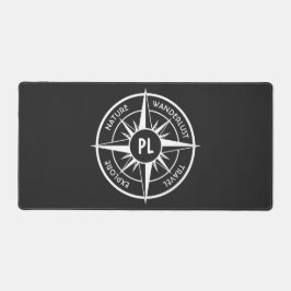 Monograma preto e branco do emblema da estrela da