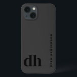 Monograma preto minimalista moderno<br><div class="desc">A "capas de iphone Mate-Casos Moderna Minimalista do Monograma Negro" é um exemplo excelente de capas de iphone personalizadas que atendem a um estilo sofisticado. Estas capas de iphone personalizadas não são apenas capas de iphone de tendências para homens, mas também capas de iphone na moda para homens, fazer-as capas...</div>