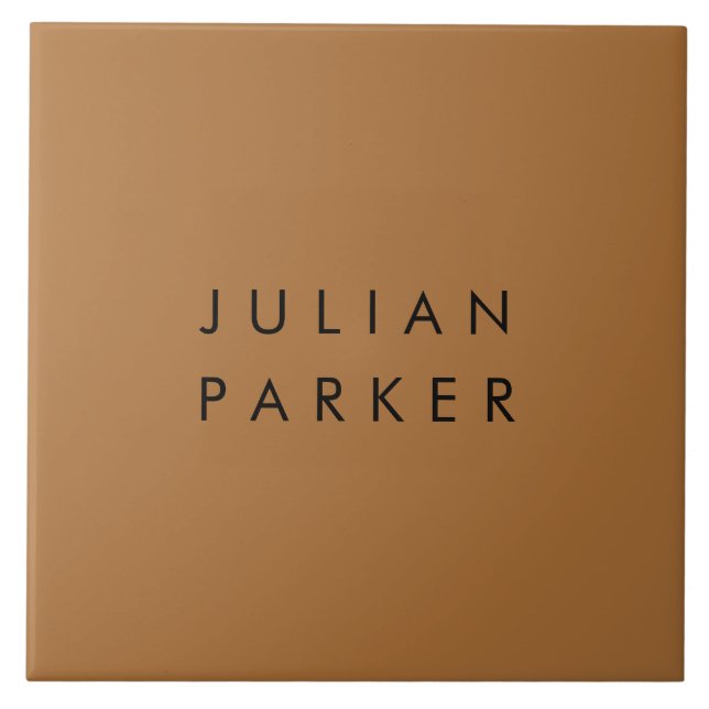 Monograma preto-mínimo-marrom (Frente)