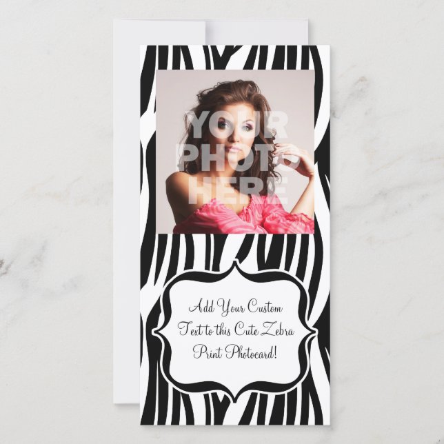 Monograma preto/zebra branco Funky (Frente)