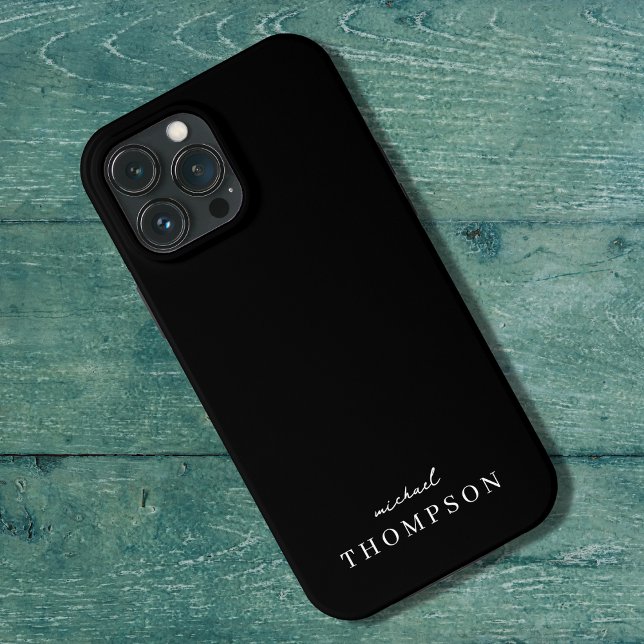 Monograma profissional de luxo preto moderno (Criador carregado)