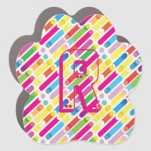 Monograma Rainbow Diagonal Lines, Pop