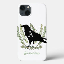 Monograma Raven Spirit Animal Personalizado