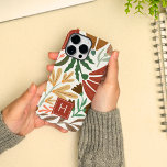 Monograma Retro Terracotta Floral Boho<br><div class="desc">Monograma Retro Terracotta Floral Boho Case-Mate iPhone 14 Pro Max Case . Perfeito como presente personalizado para uma garota, filha, sua amiga ou oficial.</div>