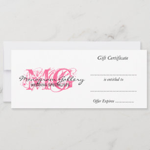 Monograma Rosa do Certificado de Oferta Comercial 