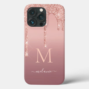 Monograma - Rosa Dourado Blush Glitter Sparkle