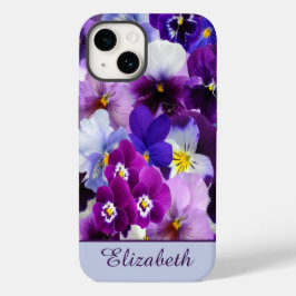 Monograma Roxo Azul Branco Flor de Amor Floral