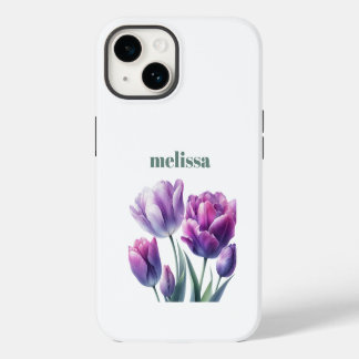 Monograma roxo elegante personalizado