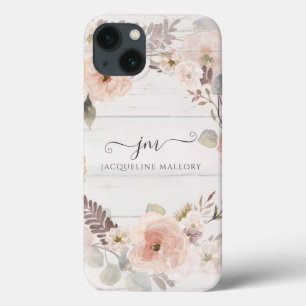Monograma Russo de Folhagem Floral Elegante