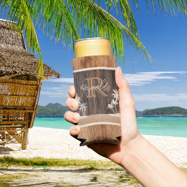 Monograma Rústico de Madeira Tom de Praia