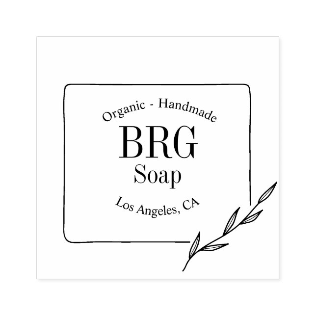 Monograma Simples Carimbo de Borracha de Sabão Org (Impressão)