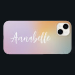 Monograma simples de cinza-arco-íris rosa pastel<br><div class="desc">Típica moderna elegante gradiente pastel natural aura gradiente personalizado ioga mat,  aniversário,  páscoa,  mães e dias de os pais,  Natal,  graduação</div>