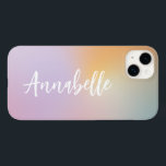 Monograma simples de cinza-arco-íris rosa pastel<br><div class="desc">Típica moderna elegante gradiente pastel natural aura gradiente personalizado ioga mat,  aniversário,  páscoa,  mães e dias de os pais,  Natal,  graduação</div>