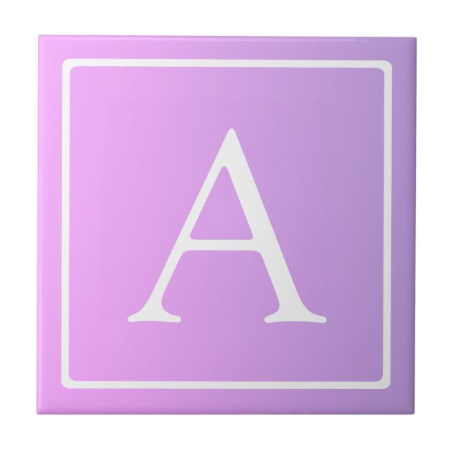 Monograma Simples | Ombre Rosa/Roxo Sutil (Frente)