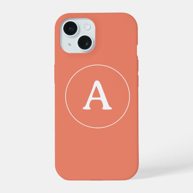 Monograma Simples Personalizado Laranja (Verso)