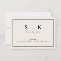 Monograma Simples Sono bege Guarde a Data V