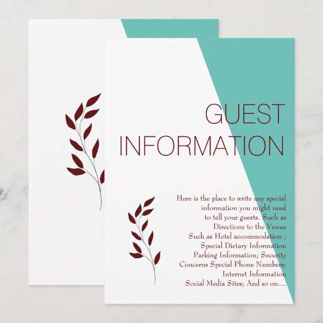 Monograma Teal 💍 Cartão de Gabinete Moderno (Frente/Verso)