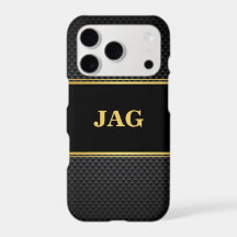 Monograma Texturizado Dourado e Preto com Classe