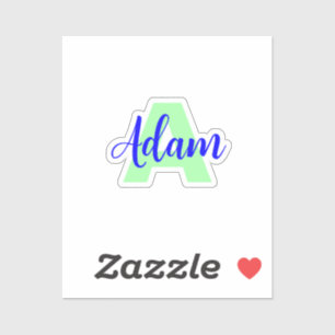 Monograma Transparente + Nome   Adesivos à Prova D