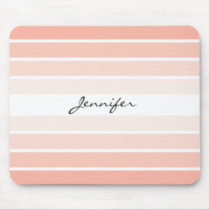 Monograma Trendy Coral Pastel Minimalista Mousepad