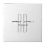 Monograma Único de Cinzas Brancas Exclusivo Modern<br><div class="desc">Você pode facilmente alterar as fontes,  a imagem de fundo e a cor,  os caracteres de letra.</div>