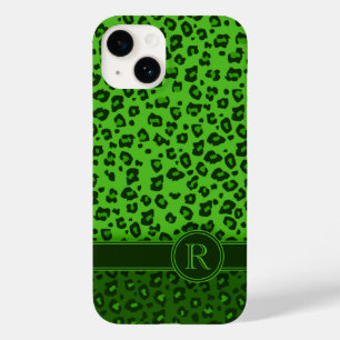 Monograma verde animal-leopardo