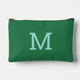 Monograma Verde Bonito Bolsa de Acessórios Iniciai