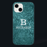 Monograma Verde Damask Floral Personalizado<br><div class="desc">A capas de iphone de nome personalizado floral personalizado com Damasco verde monograma apresenta uma cor damasco floral verde com um monograma e um nome personalizado. Personalizar editando o texto na caixa de texto ou excluir sem texto. Projetado pelo Evco Studio www.zazzle.com/store/evcostudio</div>